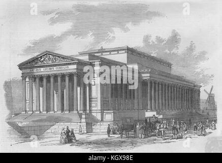 St George's Hall, Liverpool - avant 1851 principal. L'Illustrated London News Banque D'Images