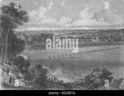 Tir à l'fete à Crown Point, Norwich. 1866 Norfolk. L'Illustrated London News Banque D'Images