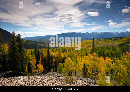 Automne passe d'automne dans l'Ohio près de Crested Butte Colorado Banque D'Images