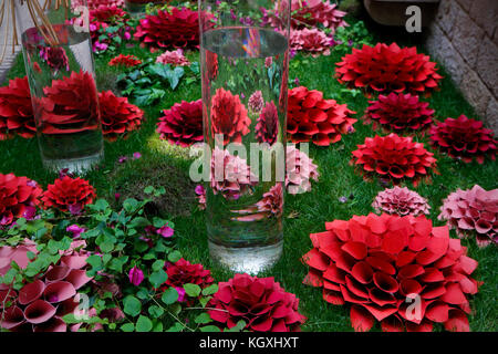 Installation à l'art international de Gérone Flower Show 2017. nommé temps de flors, la ville catalane héberge l'événement annuel. Banque D'Images