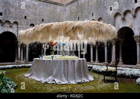 Installation à l'art international de Gérone Flower Show 2017. nommé temps de flors, la ville catalane héberge l'événement annuel. Banque D'Images