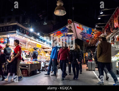 Le Mercat de Sant Josep de la Boqueria La Boqueria de Barcelone ou, le plus grand marché couvert, Banque D'Images