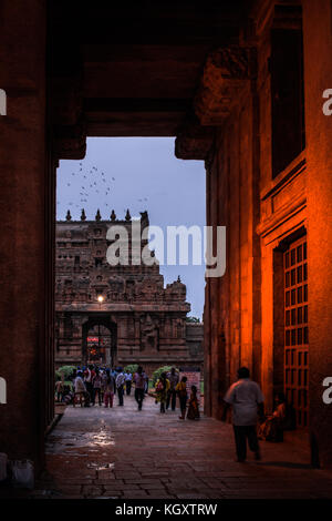 Temple Brihadeeswarar Banque D'Images