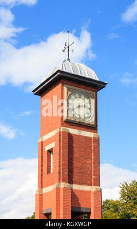 La tour de l'horloge situé à l'extérieur de Murrayfield BT. La tour de l'horloge était situé dans le sol avant le réaménagement du stade. Banque D'Images