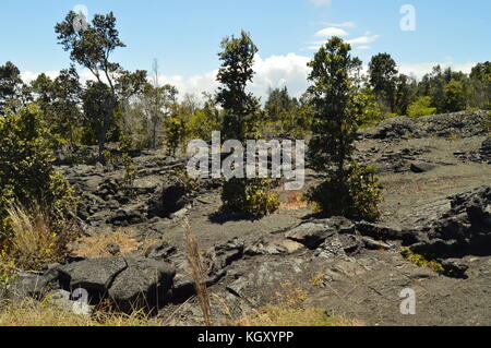 Volcan éteint avec des roches volcaniques Formations. Big Island, Hawaii, USA. Aux Etats-Unis. Banque D'Images