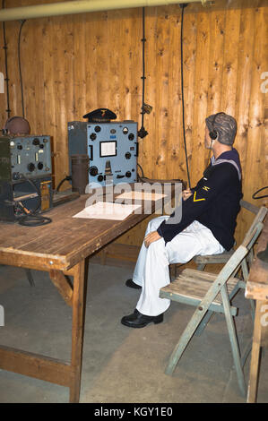 dh German Naval Signals HQ ST PETER PORT GUERNESEY German opérateur radio de communications navales deuxième guerre mondiale 2 canal de musée îles Banque D'Images