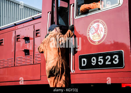 Les trains urbains autour de la photographie prise à un musée ferroviaire Banque D'Images