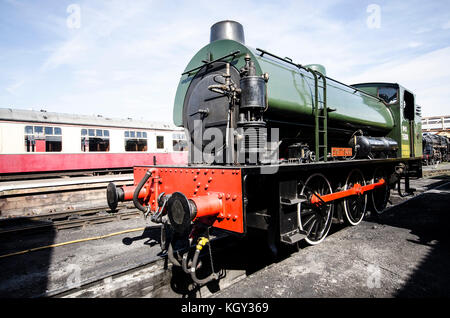 Les trains urbains autour de la photographie prise à un musée ferroviaire Banque D'Images