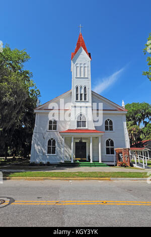 Beaufort, Caroline du Sud - 16 avril 2017 : tabernacle Baptist Church sur craven street dans le quartier historique. L'église a été construite par l'african-ame Banque D'Images