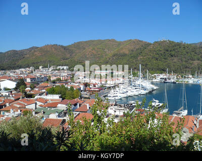 L'avis de Marmaris marina du château bar, province de Mugla, Marmaris, Turquie Banque D'Images