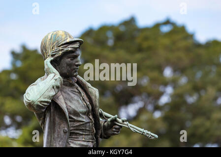 Le Huntsman, partie de la Huntsman et chiens de statue dans le Royal Botanic Gardens, Sydney, Australie Banque D'Images