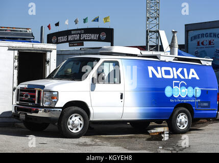 Fort Worth, Texas, USA. 5Th Nov, 2017. Nokia Mobile van à la Texas Motor Speedway, le samedi 5 novembre 2017 à la Texas Motor Speedway à Fort Worth, Texas. Matthew Lynch/CSM/Alamy Live News Banque D'Images