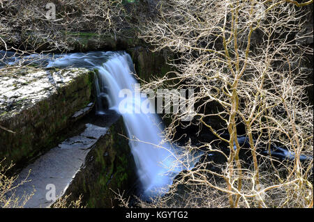 Sgwd oisans gwyn uchaf, afon mellte. Banque D'Images