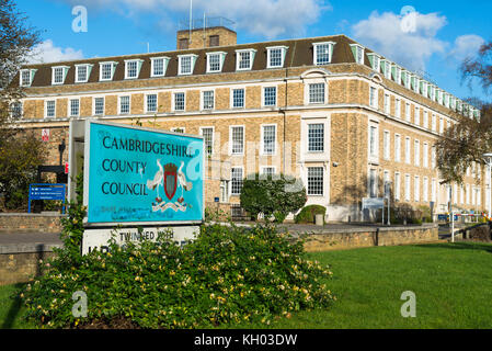 Shire Hall, le Huntingdon Road, Cambridge. Accueil de Cambridgeshire County Council. Banque D'Images