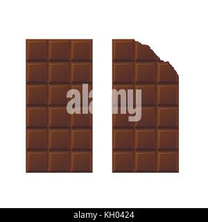 Les barres de chocolat de vecteur Illustration de Vecteur