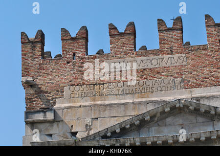 L'Italie, l'Emilie Romagne, Rimini, Arco d'Augusto, l'arc d'Auguste Banque D'Images