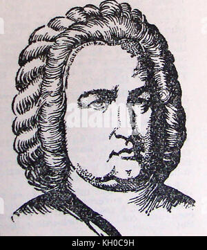 1933 Un portrait de Johann Sebastian Bach, musicien classique baroque allemand & composer Banque D'Images