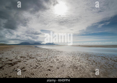 Dinas Dinlle plage près de Caernarfon sur la côte nord du Pays de Galles Gwynedd Banque D'Images