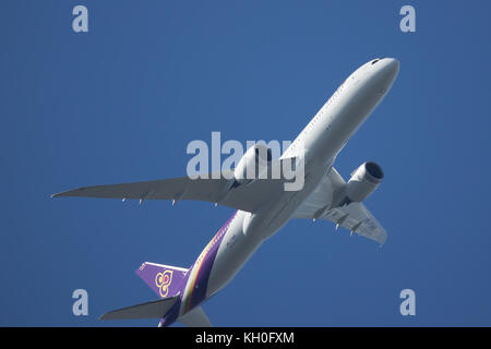 Chiang Mai, Thaïlande - 11 octobre 2017 : 787-900 boeing dreamliner hs et twb. thaiairway de décoller de l'aéroport Suvarnabhumi de Bangkok à Chiang Mai, sesana Banque D'Images