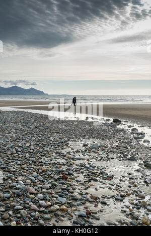 Dinas Dinlle plage près de Caernarfon sur la côte nord du Pays de Galles Gwynedd Banque D'Images