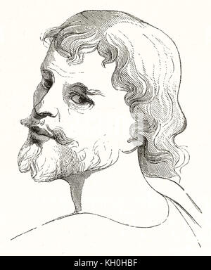 Judas Iscariot dans la reproduction d'une fresque à Florence, Italie. Par auteur non identifié, publ. sur Magasin Pittoresque, Paris, 1847 Banque D'Images