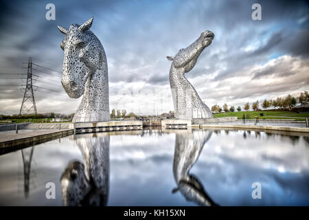 Les Kelpies à Falkirk près d'Edimbourg en Ecosse Banque D'Images