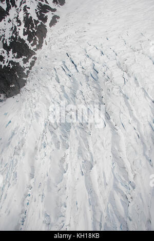 Vue aérienne de Mendenhall Glacier, Alaska Banque D'Images