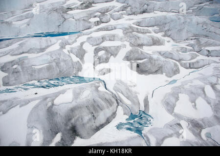 Faire fondre les étangs, Mendenhall Glacier, Alaska Banque D'Images