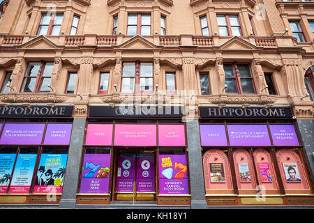 Vue générale de l'Hippodrome Casino à Leicester Square à Londres Banque D'Images