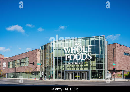 Extérieur de Whole Foods Market dans la région de Lakeview. Banque D'Images