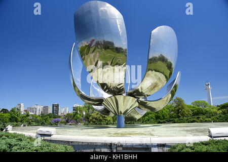 Avis de floralis generica dans Recoleta, Buenos Aires, Argentine, le beau jour de printemps Banque D'Images