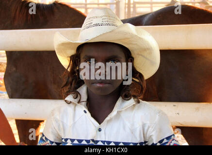 Cow-boy indigène australien Banque D'Images