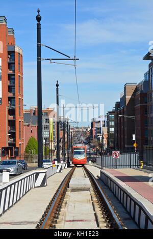 Le tramway de Washington D.C., vu à son Union Station Terminus dans le centre-ville de Washington D.C. Banque D'Images