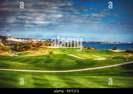 Golf dans la campagne Banque D'Images