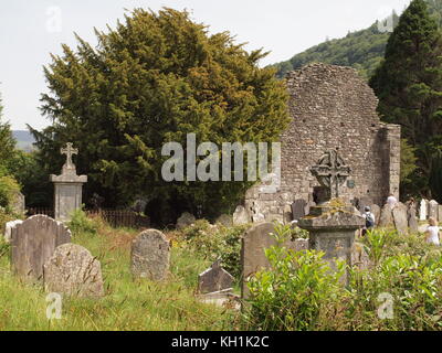 Ancien cimetière celtique près de Dublin, Irlande. Banque D'Images