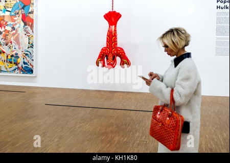 La France. Paris (75), 1er Arr. Exposition Jeff Koons. Le Centre Georges Pompidou. "Le homard" Banque D'Images