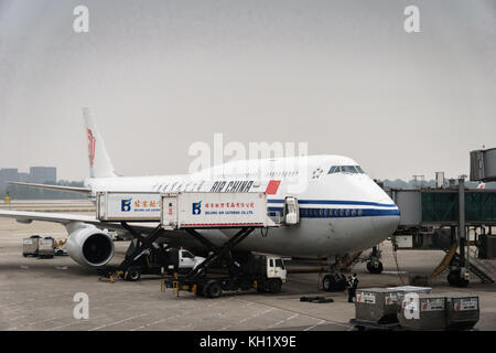 Beijing, Chine - octobre 2017 : air china airbus a atterri à l'aéroport de Pékin en Chine. Air China est la compagnie nationale de Chine Banque D'Images