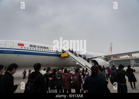 Beijing, Chine - octobre 2017 : air china airbus a atterri à l'aéroport de Pékin en Chine. Air China est la compagnie nationale de Chine Banque D'Images