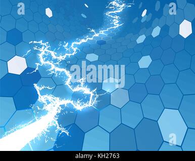 Arrière-plan nid d'abeilles à hexagone électrique Illustration de Vecteur