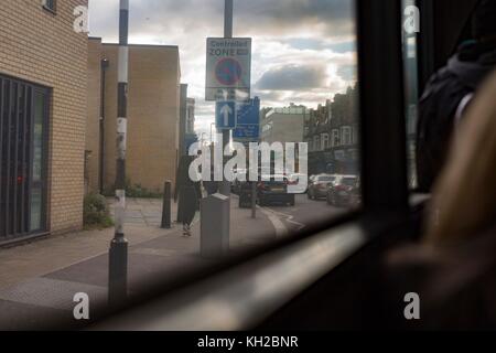 Vue depuis le bus London leyton high road, Londres. Banque D'Images