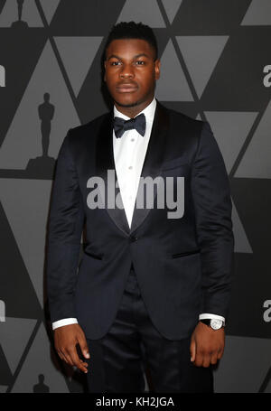 Hollywood, Ca. 11 novembre 2017. John Boyega  à la 9ème édition des Prix annuels des gouverneurs de l'AMpas à la salle de bal Dolby à Hollywood, Californie, le 11 novembre 2017. Crédit: David Edwards/Media Punch/Alay Live News Banque D'Images