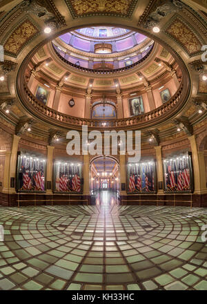 Rotonde du capitole de l'état du Michigan à Lansing, Michigan Banque D'Images