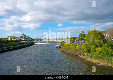 Dans la rivière Corrib Galway, comté de Galway, Irlande Banque D'Images