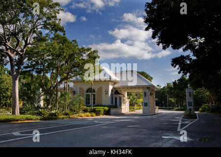 Entrée de superbe communauté, Key Largo, FL Banque D'Images