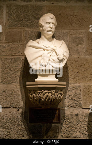 Buste de David Livingstone à l'intérieur du Monument Wallace, Stirling, Écosse, Grande-Bretagne Banque D'Images