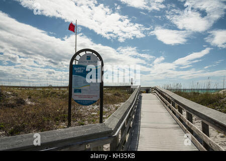 South Walton Allen dune plage pique-nique Access # 43 Florida Gulf Coast Banque D'Images