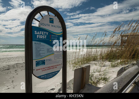 South Walton Allen dune plage pique-nique Access # 43 Florida Gulf Coast Banque D'Images