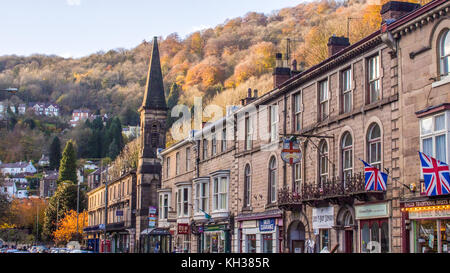 Matlock Bath, un village de Derbyshire, Angleterre. Banque D'Images