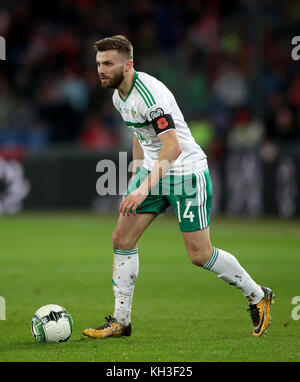 Stuart Dallas, d'Irlande du Nord, lors du deuxième match de qualification de la coupe du monde de la FIFA au parc St Jakob, Bâle. APPUYEZ SUR ASSOCIATION photo. Date de la photo: Dimanche 12 novembre 2017. Voir PA Story FOOTBALL Suisse. Le crédit photo devrait se lire comme suit : Nick Potts/PA Wire Banque D'Images