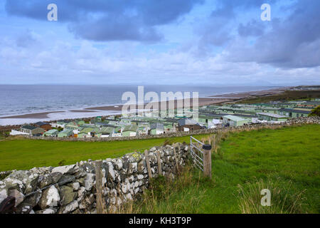 Caerddaniel Holiday Home Park, près de Barmouth, surplombant la baie de Cardigan dans le parc national de Snowdonia, pays de Galles, Royaume-Uni Banque D'Images